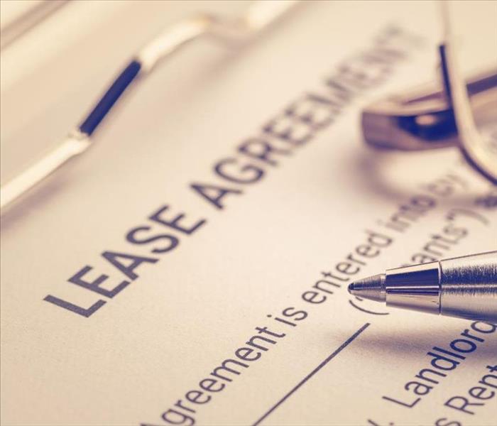 a lease agreement is pictured